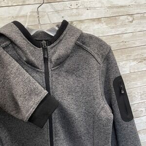 Stormtech Womens M Jacket Zipper Hoodie Outdoor Active Wear Heather Gray Pockets